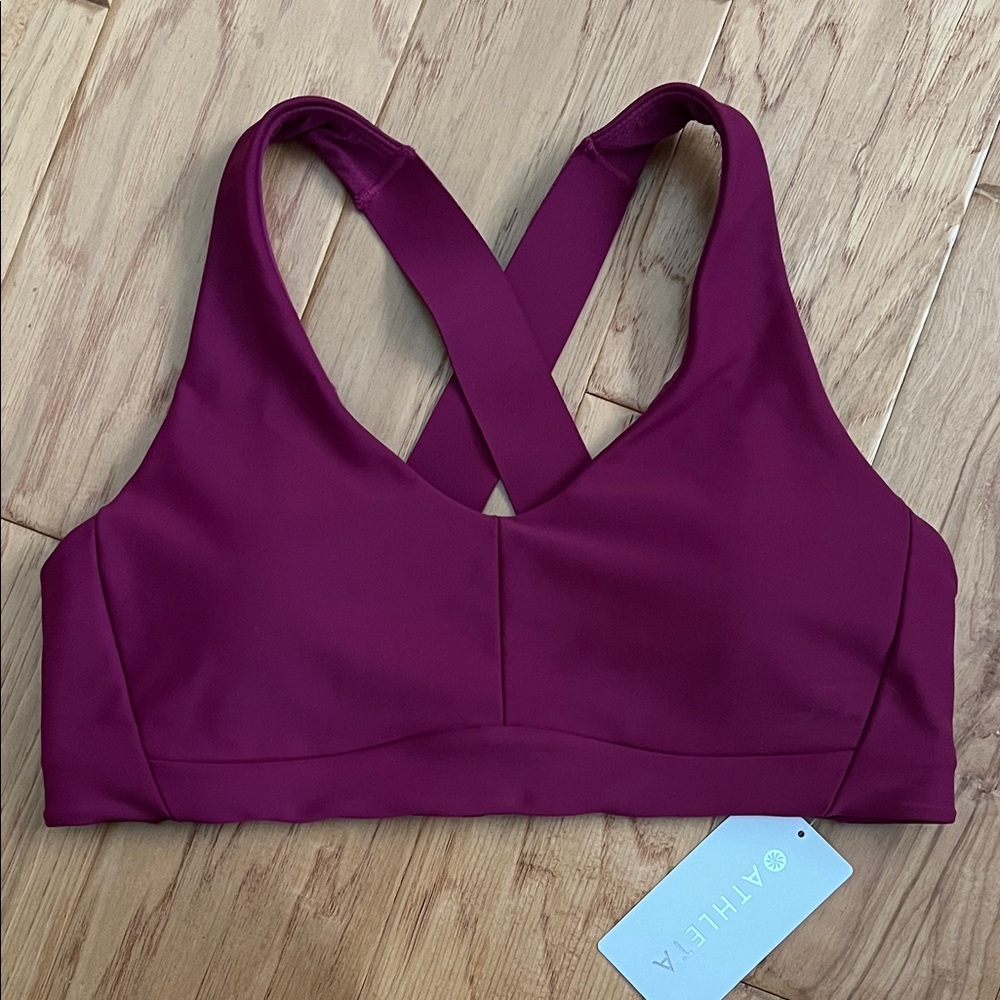 Athleta Interval Plunge Train Bra A-C - Wildberry